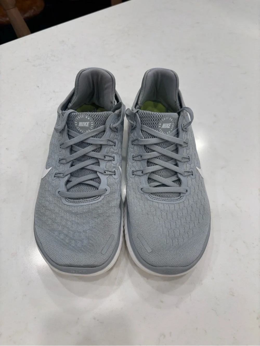 Nike Gray Frees / Free Run Low-Top Sneakers with White Swoosh size 8